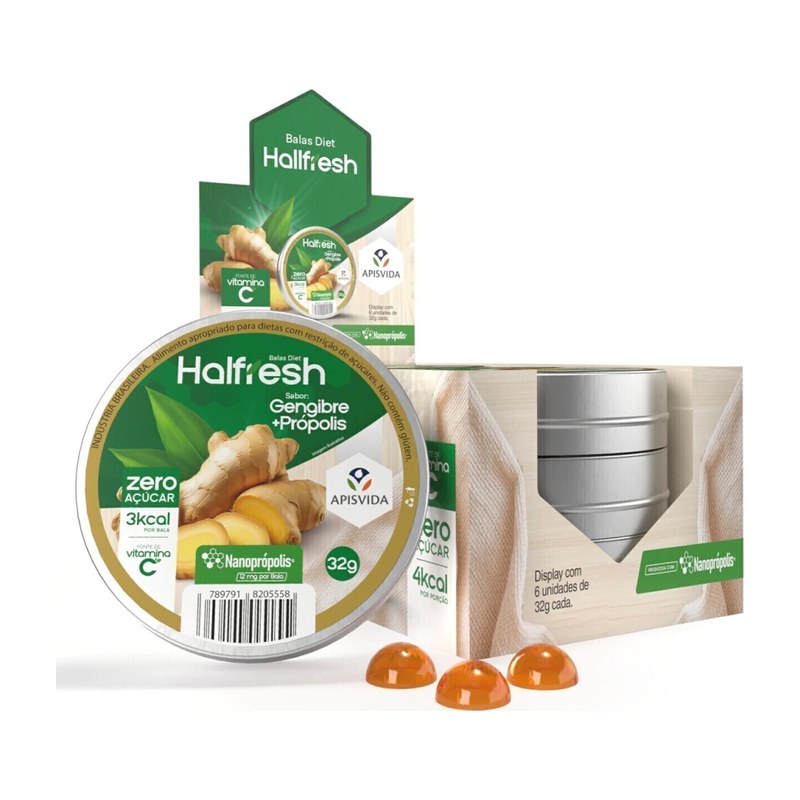 Balas Diet Halfresh Gengibre com Nanoprópolis — Apisvida