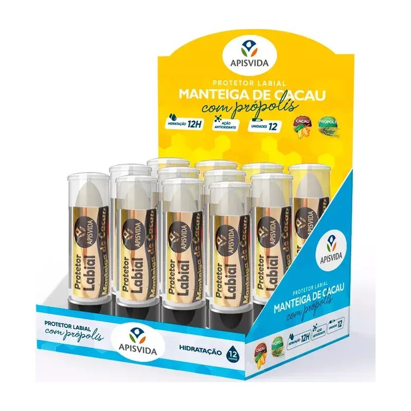 Protetor Labial Manteiga de Cacau com Própolis — Apisvida