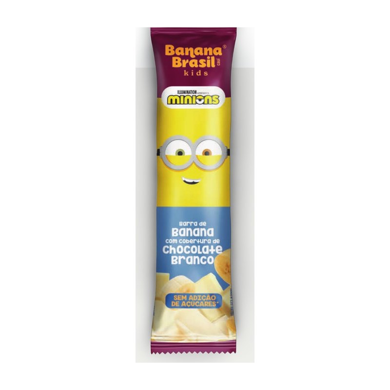 Banana Brasil Kids - Barra de Banana com Cobertura de Chocolate Branco — Banana Brasil