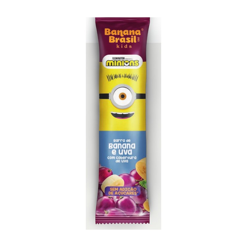 Banana Brasil Kids - Barra de Banana e Uva com Cobertura de Uva — Banana Brasil