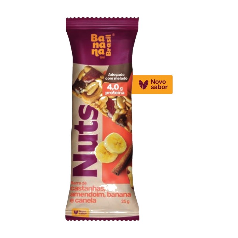 Nuts - Barra de Castanhas, Amendoim, Banana e Canela — Banana Brasil