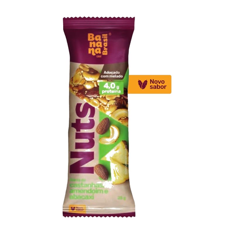 Nuts - Barra de Castanhas, Amendoim e Abacaxi — Banana Brasil