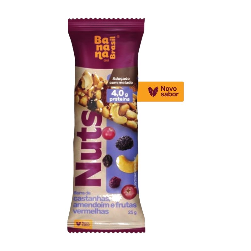 Nuts - Barra de Castanhas, Amendoim e Frutas Vermelhas — Banana Brasil