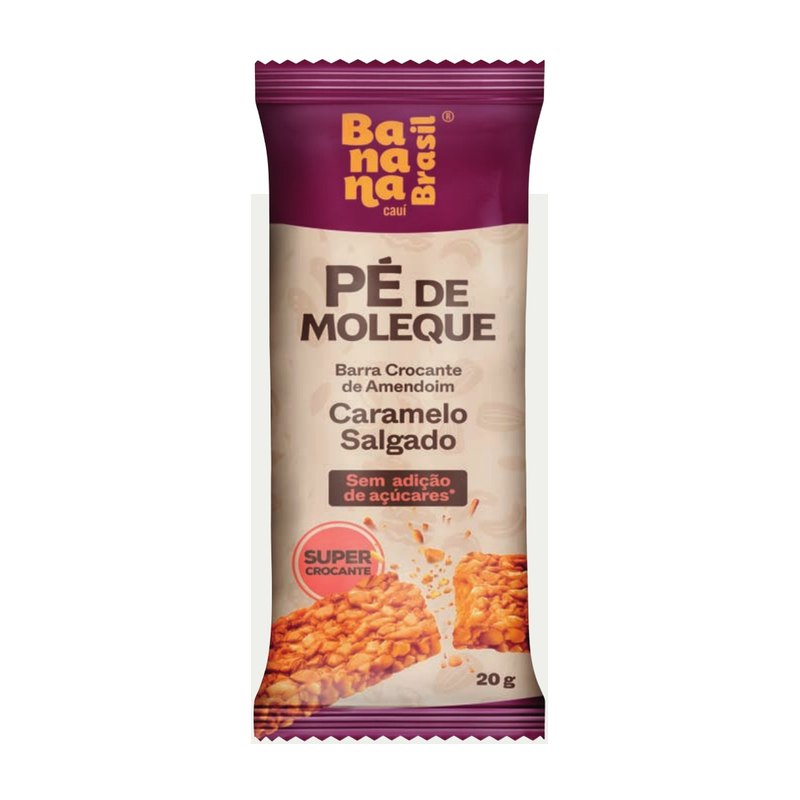 Pé de Moleque - Barra Crocante de Amendoim Caramelo Salgado — Banana Brasil