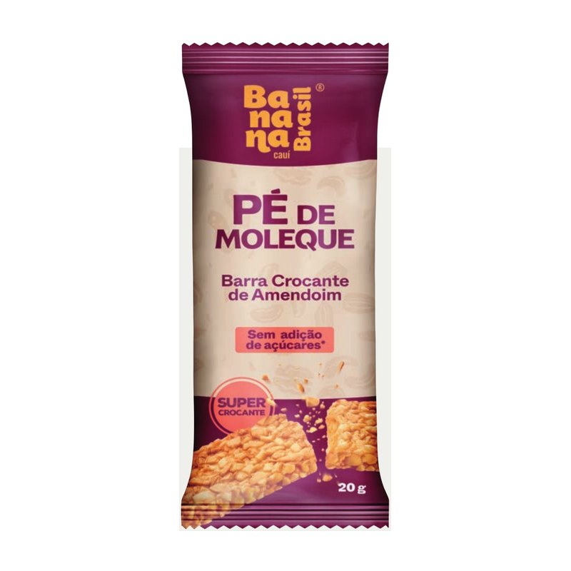Pé de Moleque - Barra Crocante de Amendoim Tradicional — Banana Brasil