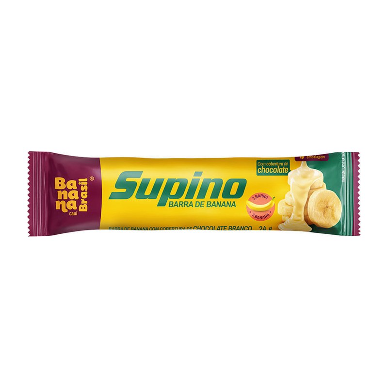 Supino - Barra de Banana com Cobertura de Chocolate Branco — Banana Brasil