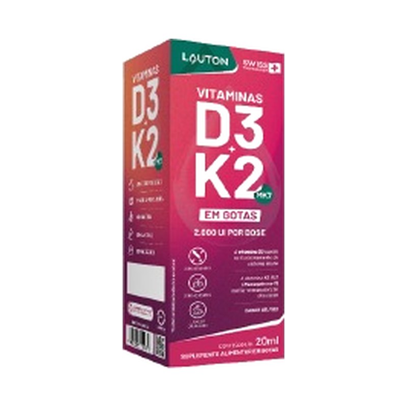 Vitamina D3 + K2 em Gotas — Lauton
