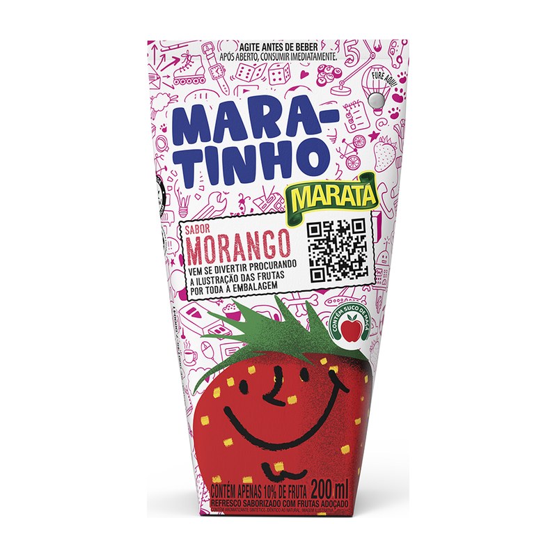 Refresco Mara-tinho Morango — Mara-tinho