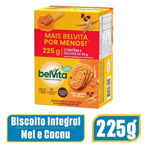 Biscoito BelVita Mel e Cacau Embalagem Econômica