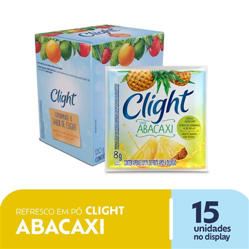 Refresco em Pó Clight sabor Abacaxi