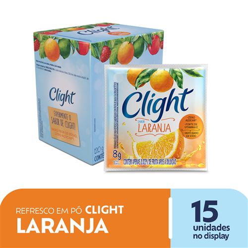 Refresco em Pó Clight sabor Laranja