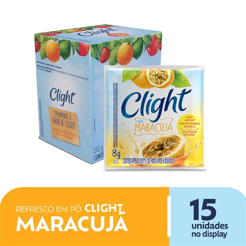 Refresco em Pó Clight sabor Maracujá