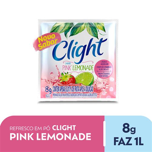 Refresco em Pó Clight sabor Pink Lemonade