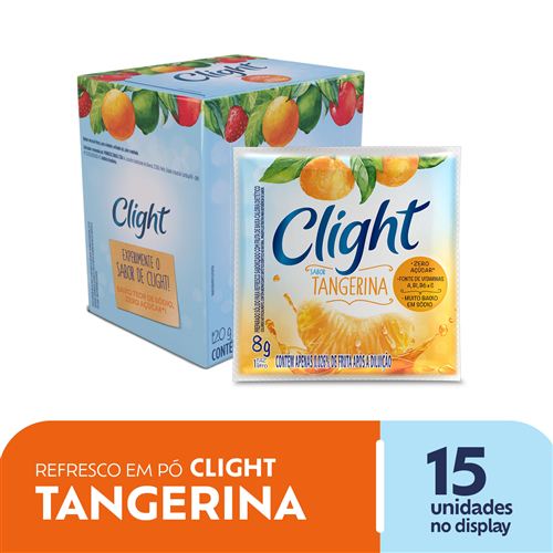 Refresco em Pó Clight sabor Tangerina