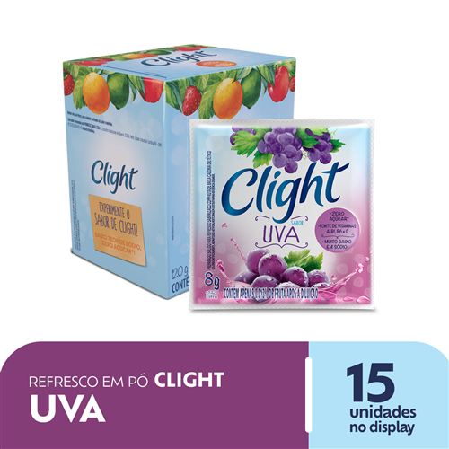 Refresco em Pó Clight sabor Uva