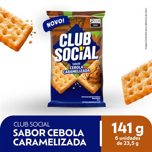 Biscoito Salgado Club Social Cebola Caramelizada Multipack