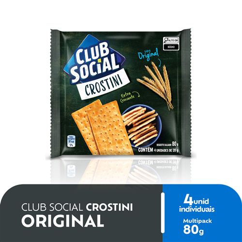 Biscoito Salgado Club Social Crostini Original