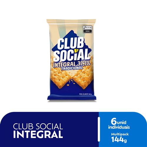 Biscoito Salgado Club Social Integral Tradicional Multipack