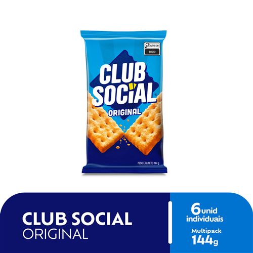 Biscoito Salgado Club Social Original Multipack