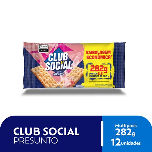 Biscoito Salgado Club Social Presunto - Embalagem Econômica