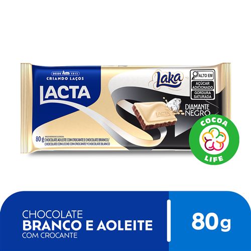 Chocolate Lacta ao Leite Diamante Negro Laka