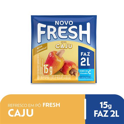 Refresco em Pó Fresh sabor Caju