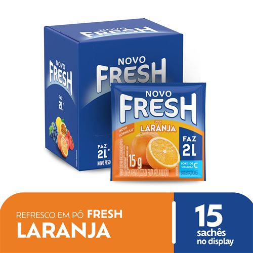 Refresco em Pó Fresh sabor Laranja