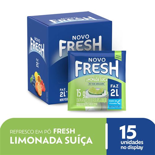 Refresco em Pó Fresh sabor Limonada Suiça