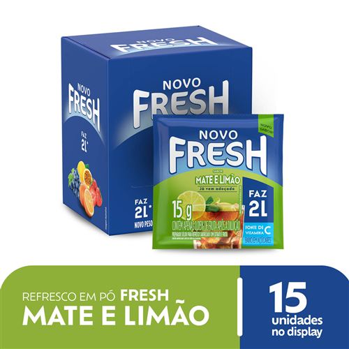 Refresco em Pó Fresh sabor Mate Limão