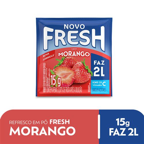 Refresco em Pó Fresh sabor Morango