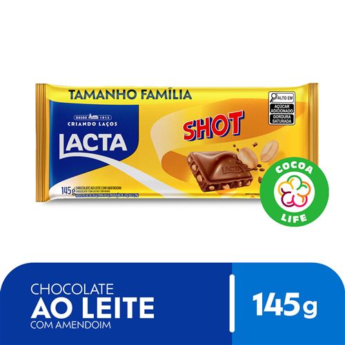 Chocolate Lacta ao Leite com Amendoim Shot