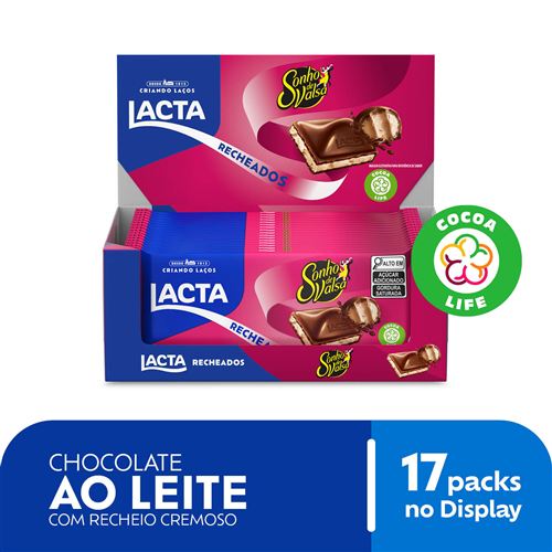 Chocolate Lacta ao Leite com Recheio Sonho de Valsa