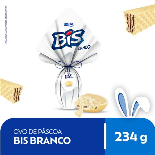 Ovo de Páscoa Bis Branco