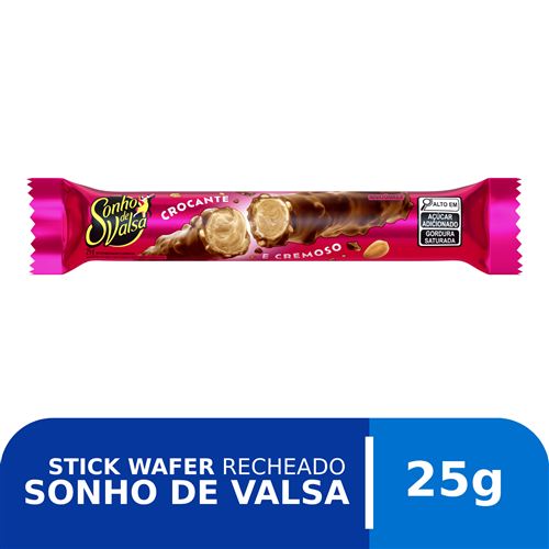 Stick Wafer Recheado Sonho de Valsa sabor Chocolate