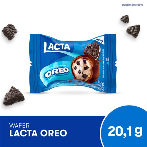 Wafer Lacta com Recheio de Oreo