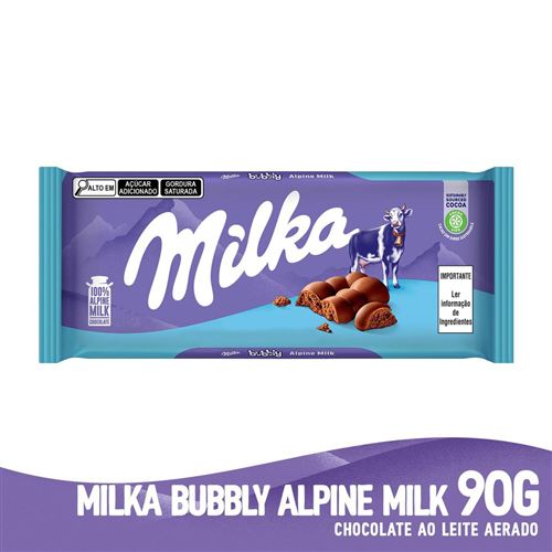 Chocolate ao Leite Milka Bubbly
