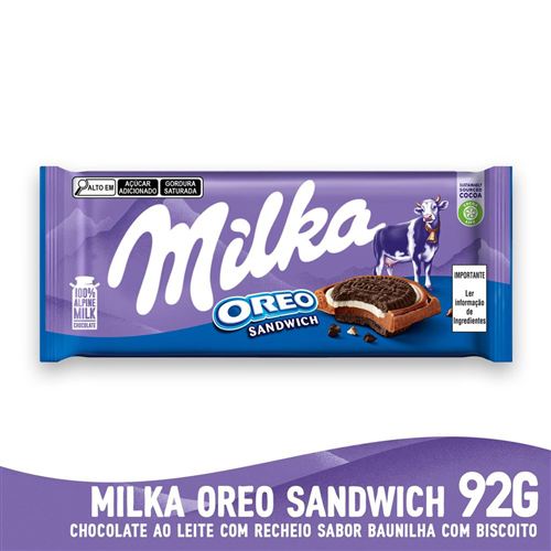 Chocolate Milka com Biscoito Oreo