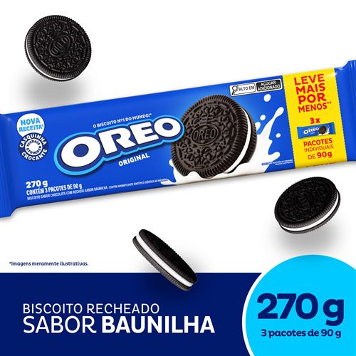 Biscoito Recheado Oreo Original - Embalagem Econômica Multipack