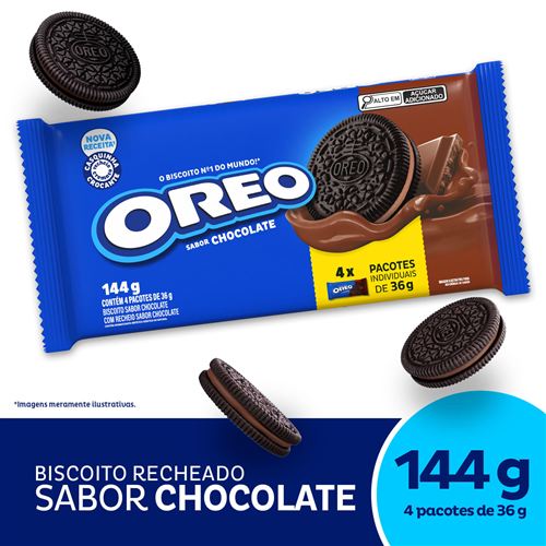 Biscoito Recheado Oreo sabor Chocolate Multipack