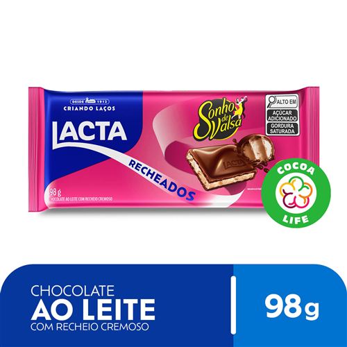 Chocolate Lacta ao Leite com Recheio Sonho de Valsa
