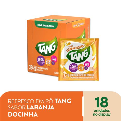 Refresco em Pó Tang sabor Laranja Docinha