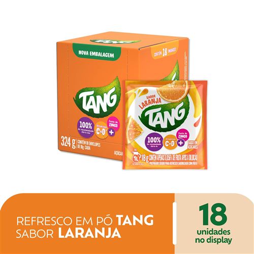 Refresco em Pó Tang sabor Laranja