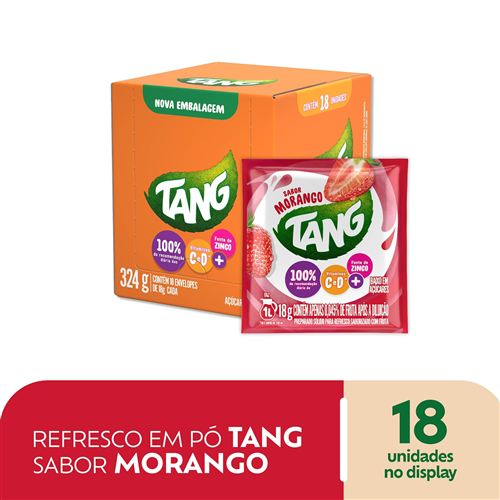 Refresco em Pó Tang sabor Morango