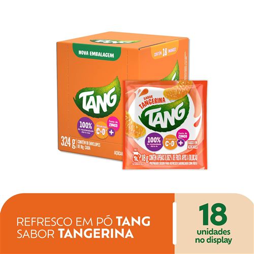 Refresco em Pó Tang sabor Tangerina
