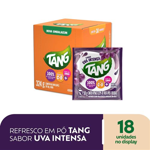 Refresco em Pó Tang sabor Uva Intensa