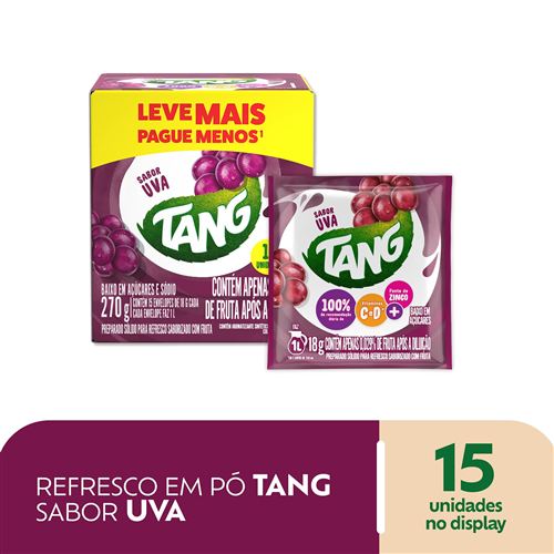 Refresco em Pó Tang sabor Uva Preço Especial