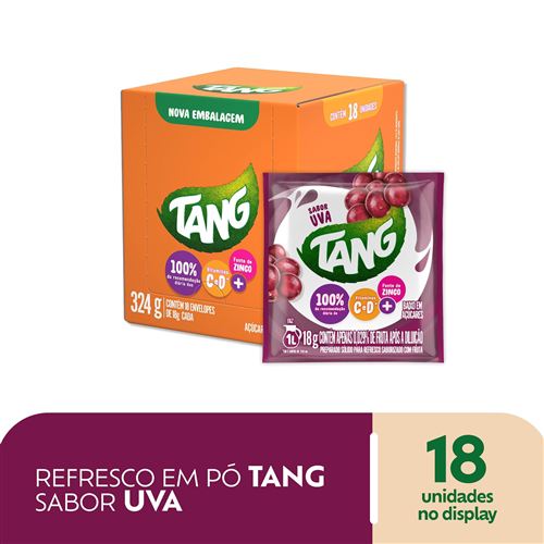 Refresco em Pó Tang sabor Uva