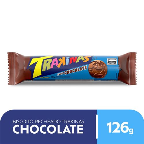 Biscoito Recheado Trakinas sabor Chocolate