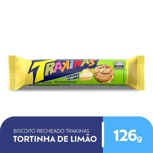 Biscoito Recheado Trakinas sabor Tortinha de Limão