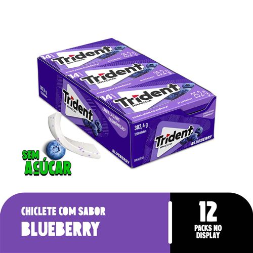 Chiclete Trident Blueberry